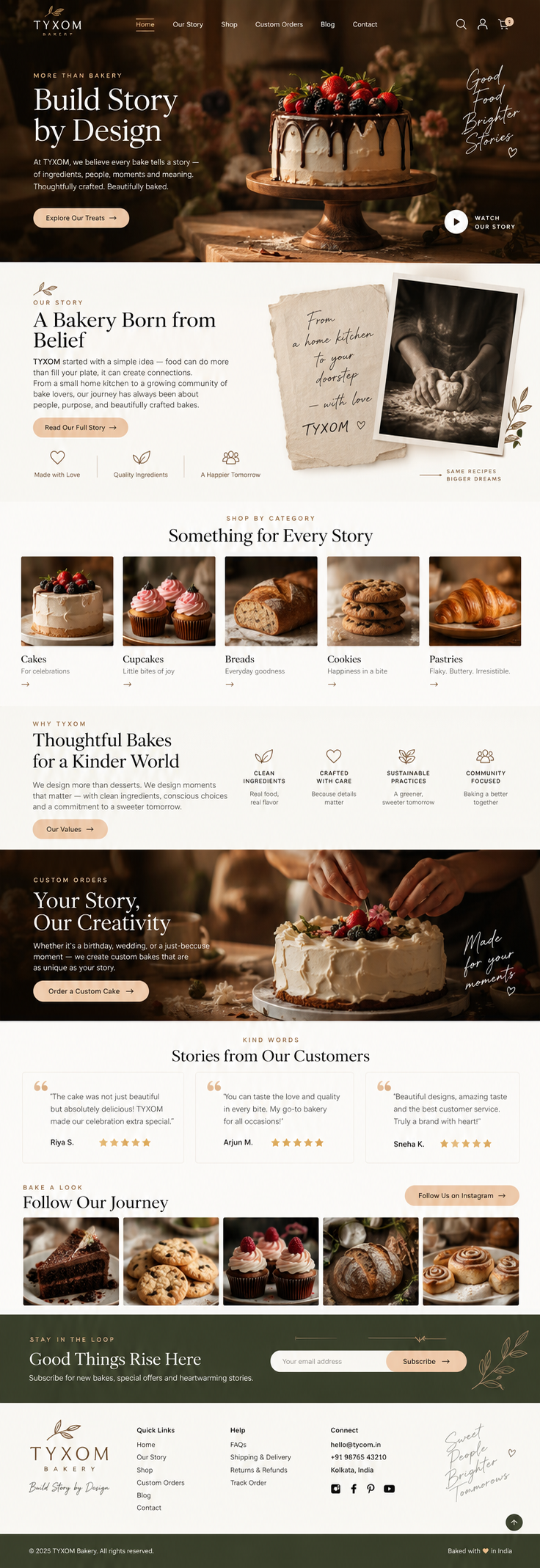 Bakery website design example 06