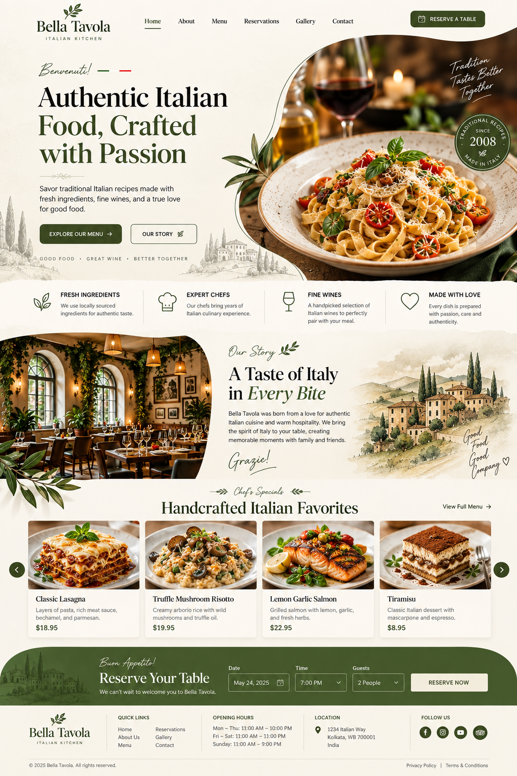 Restaurant website design example 08