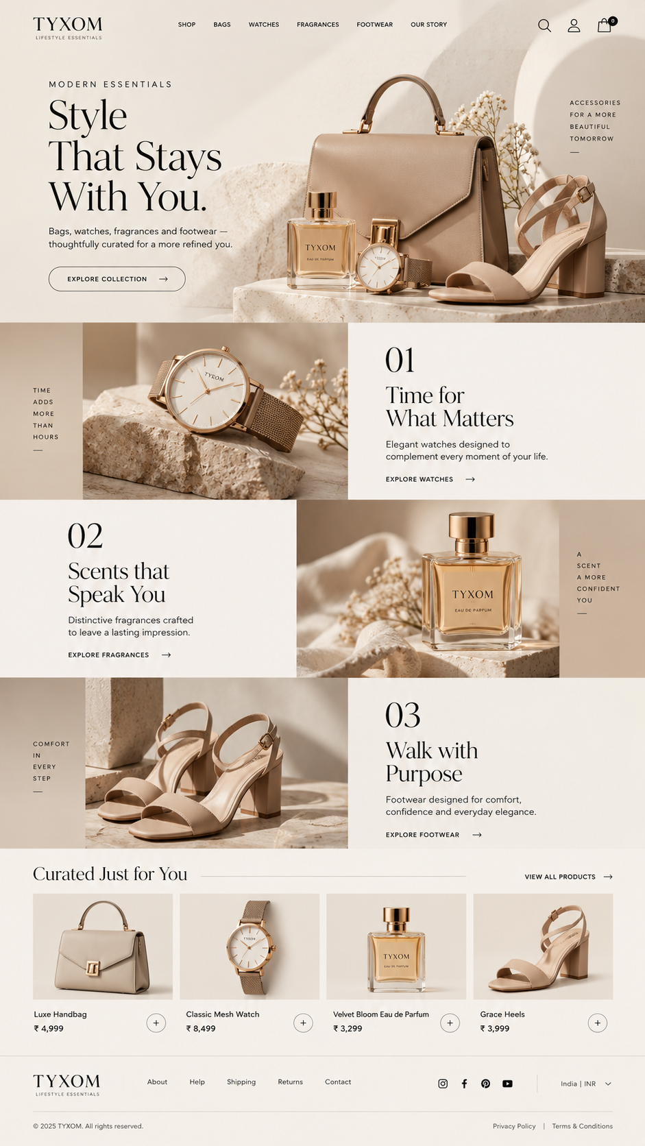 Fashion website design example 05