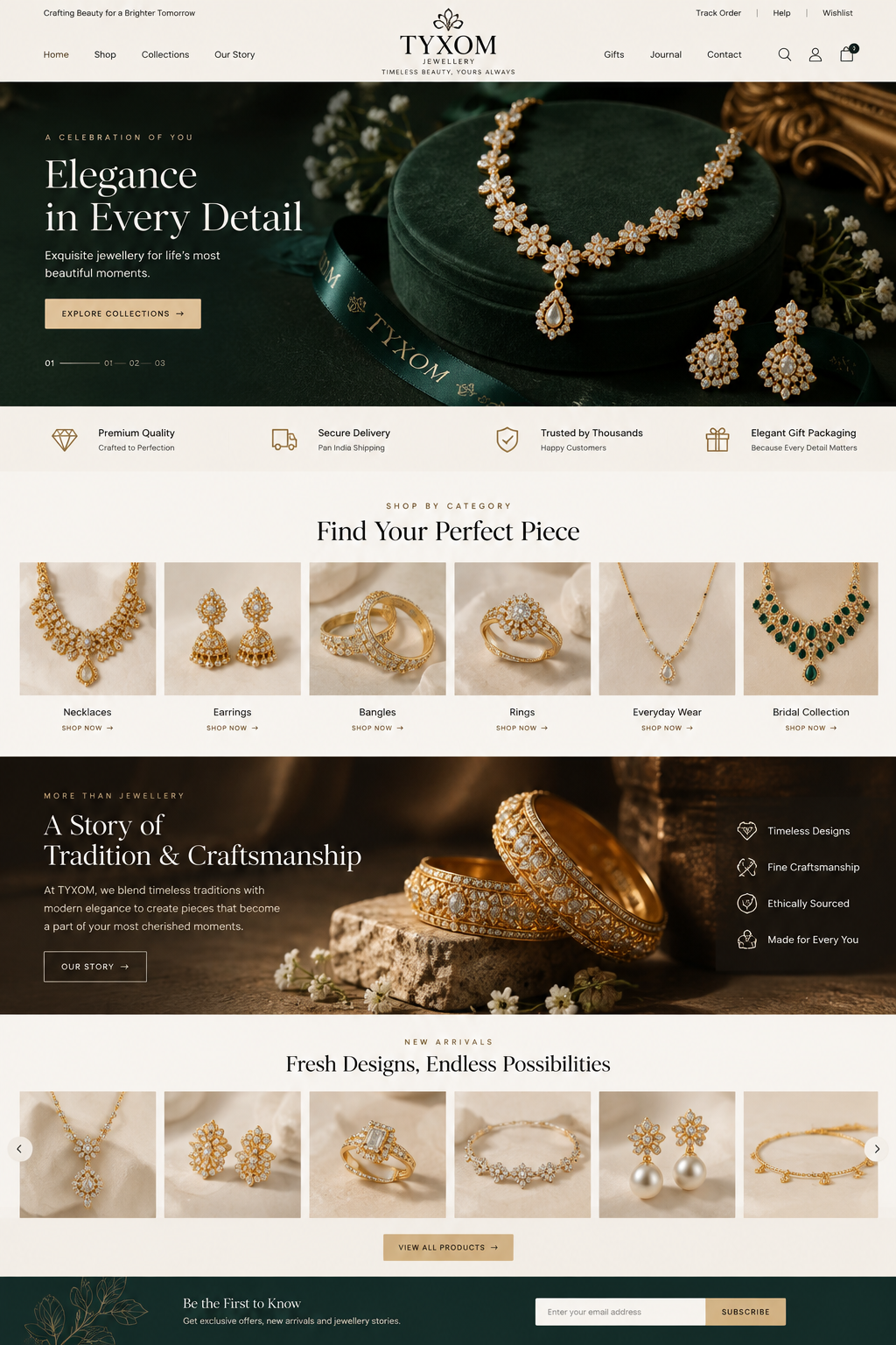 Jewellery website design example 08