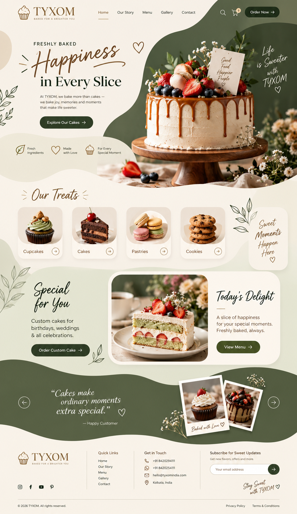 Bakery website design example 07