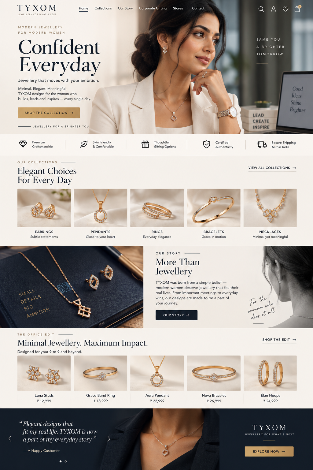 Jewellery website design example 06