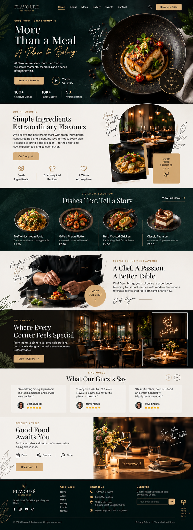 Restaurant website design example 04