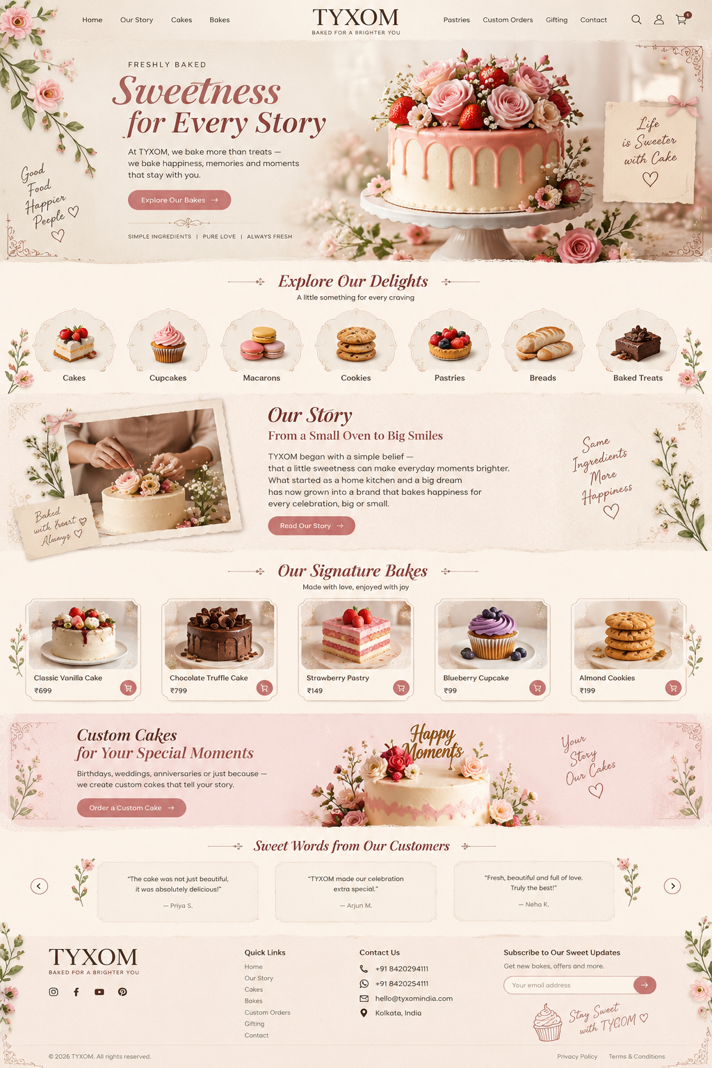 Bakery website design example 04