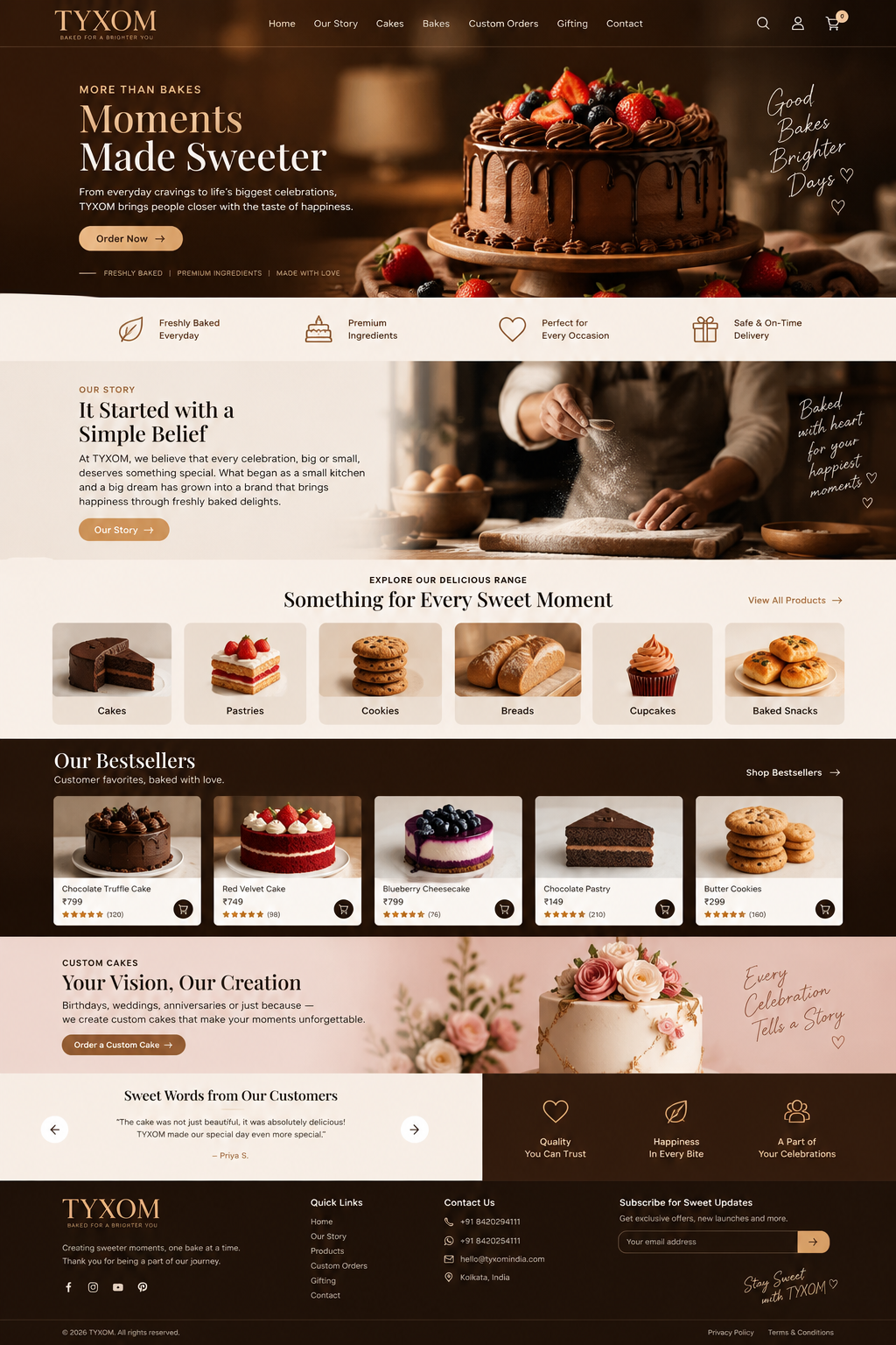 Bakery website design example 05