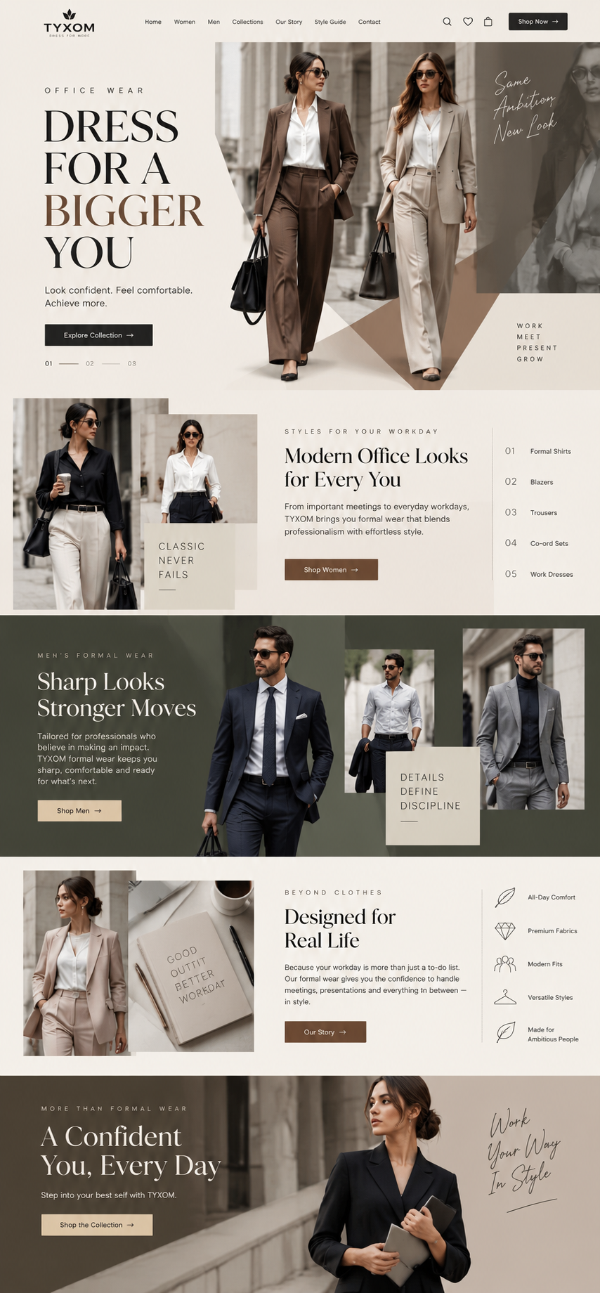 Fashion website design example 04