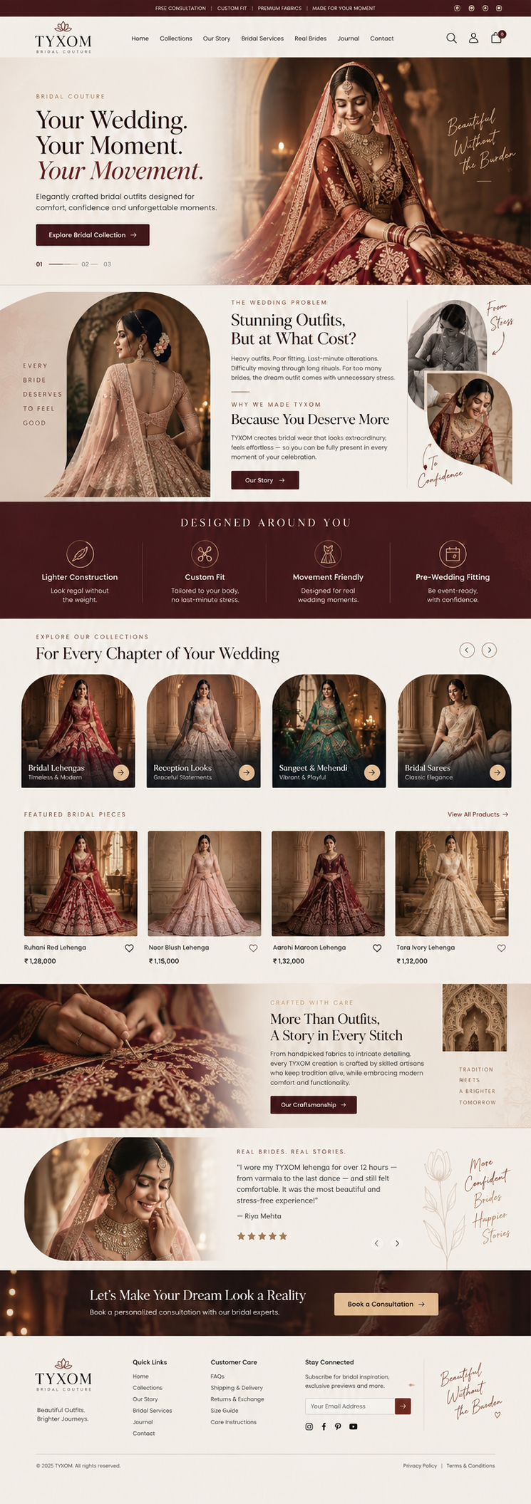 Fashion website design example 06