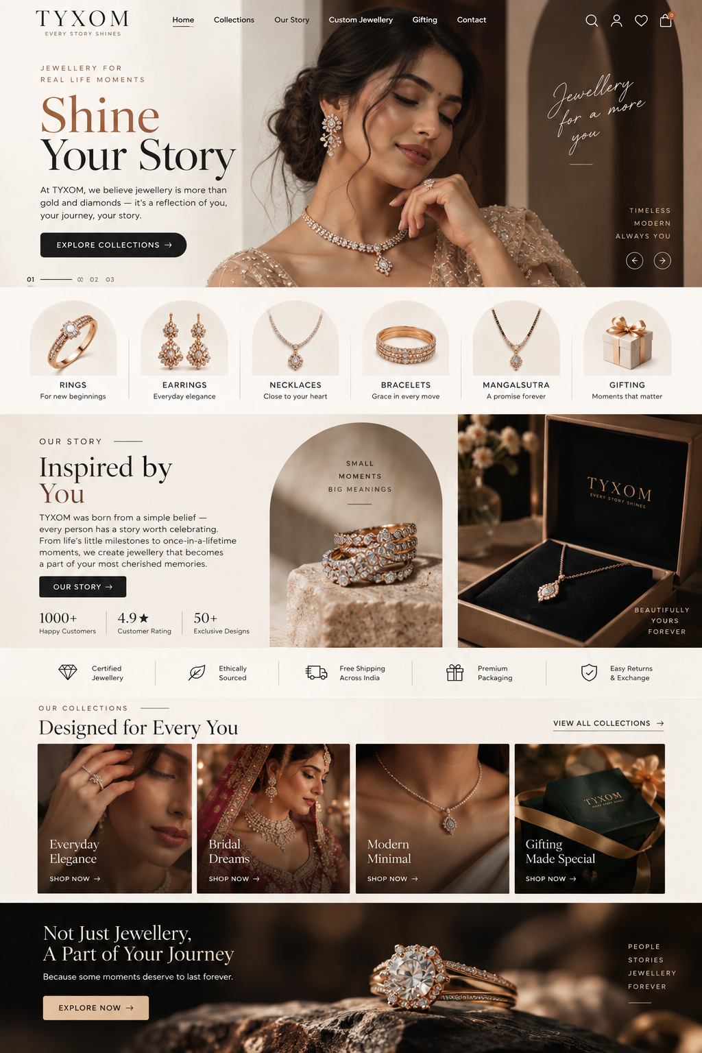Jewellery website design example 02